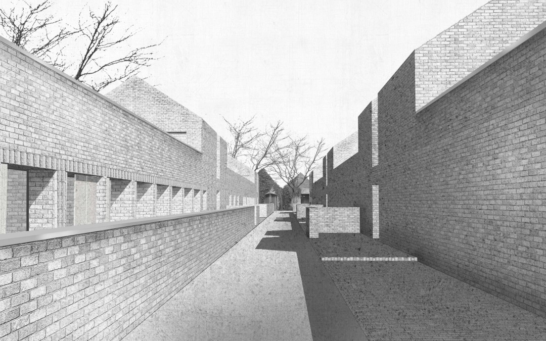 Perspektive Erschließungsstraße