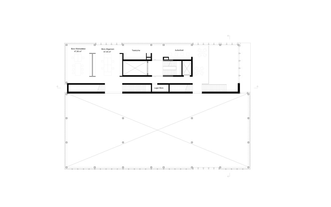 1. Obergeschoss | Galerie mit Büros