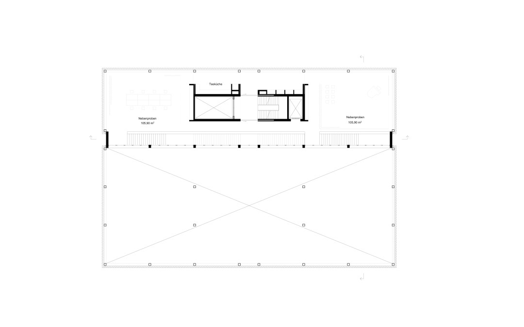 4. Obergeschoss | Galerieebene mit Nebenprobenräumen